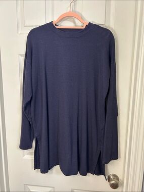 Eileen Fisher Women’s Long Sleeve Crewneck in Deep Navy